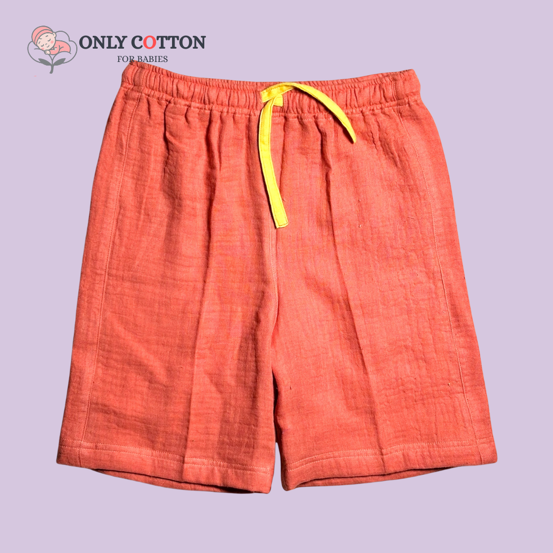 Organic Cotton Muslin Unisex Colourblocked Jhabla Sets with Patched Pockets