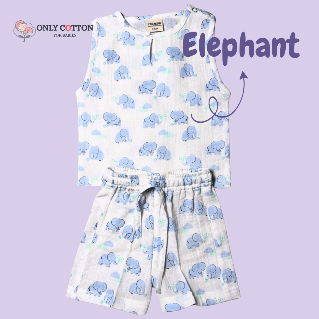 Organic Cotton Mulin Jhabla with Nikkar (Combo of 3 sets - Surprise Combo)