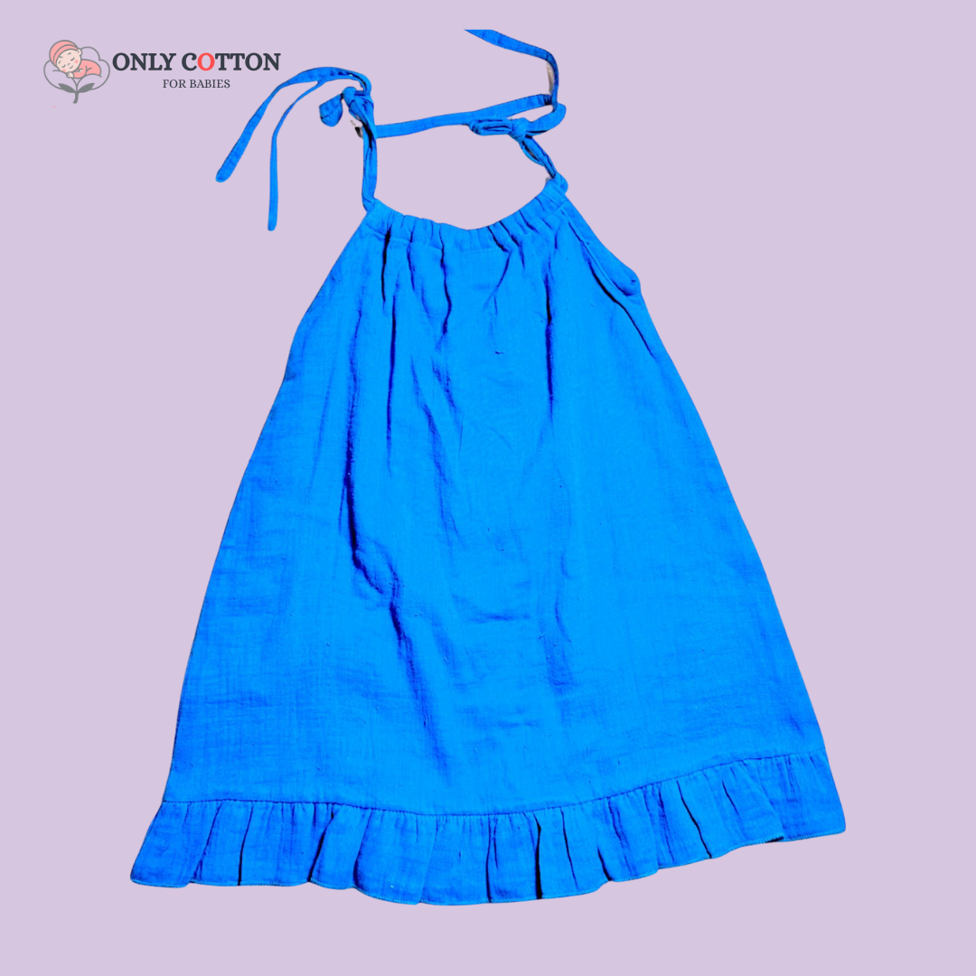 Organic Cotton Muslin Camisole Dress/ Girls Jhabla Set - English Colours Set of Three