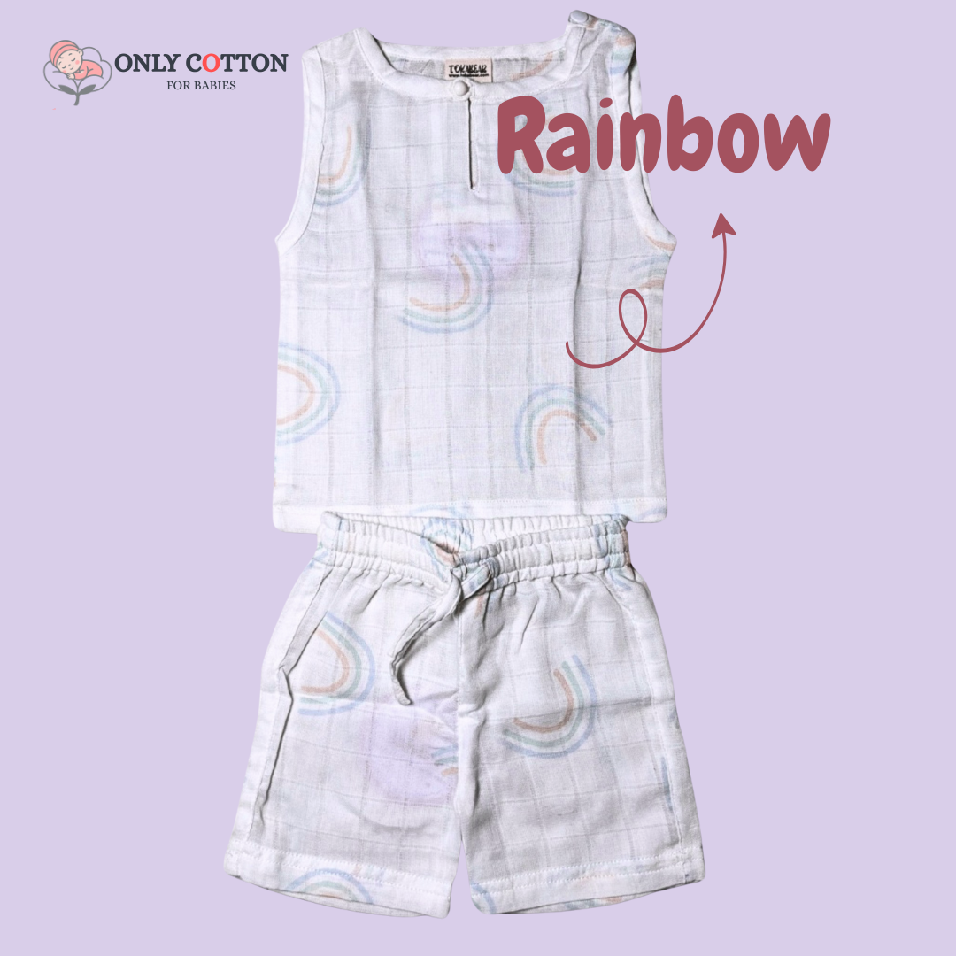 Organic Cotton Mulin Jhabla with Nikkar (Combo of 3 sets - Surprise Combo)