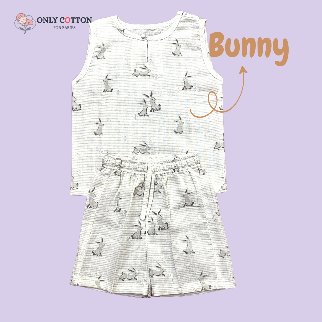 Organic Cotton Mulin Jhabla with Nikkar (Combo of 3 sets - Surprise Combo)