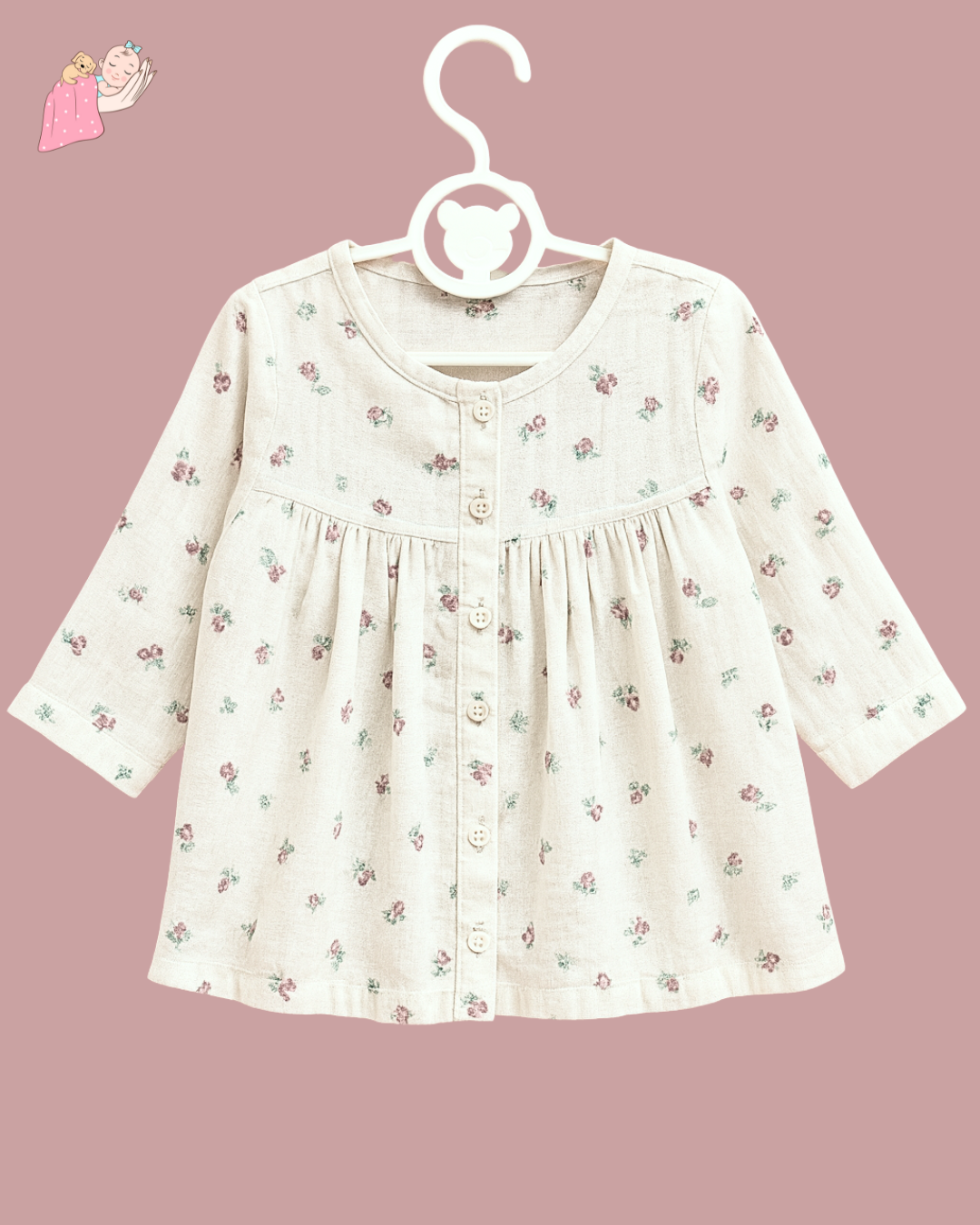 Organic Cotton Muslin Collarless Night Suits - Set of 2
