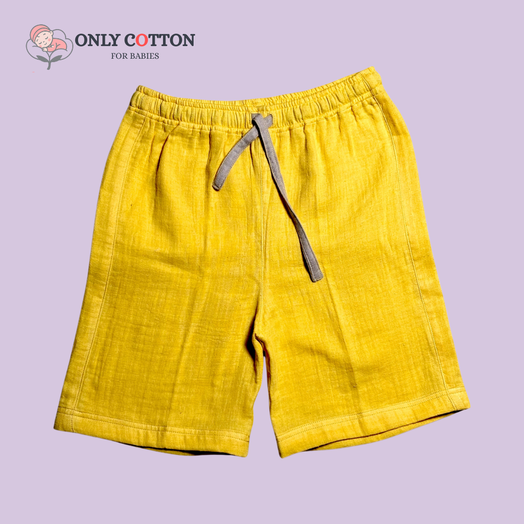 Organic Cotton Muslin Unisex Colourblocked Jhabla Sets with Patched Pockets