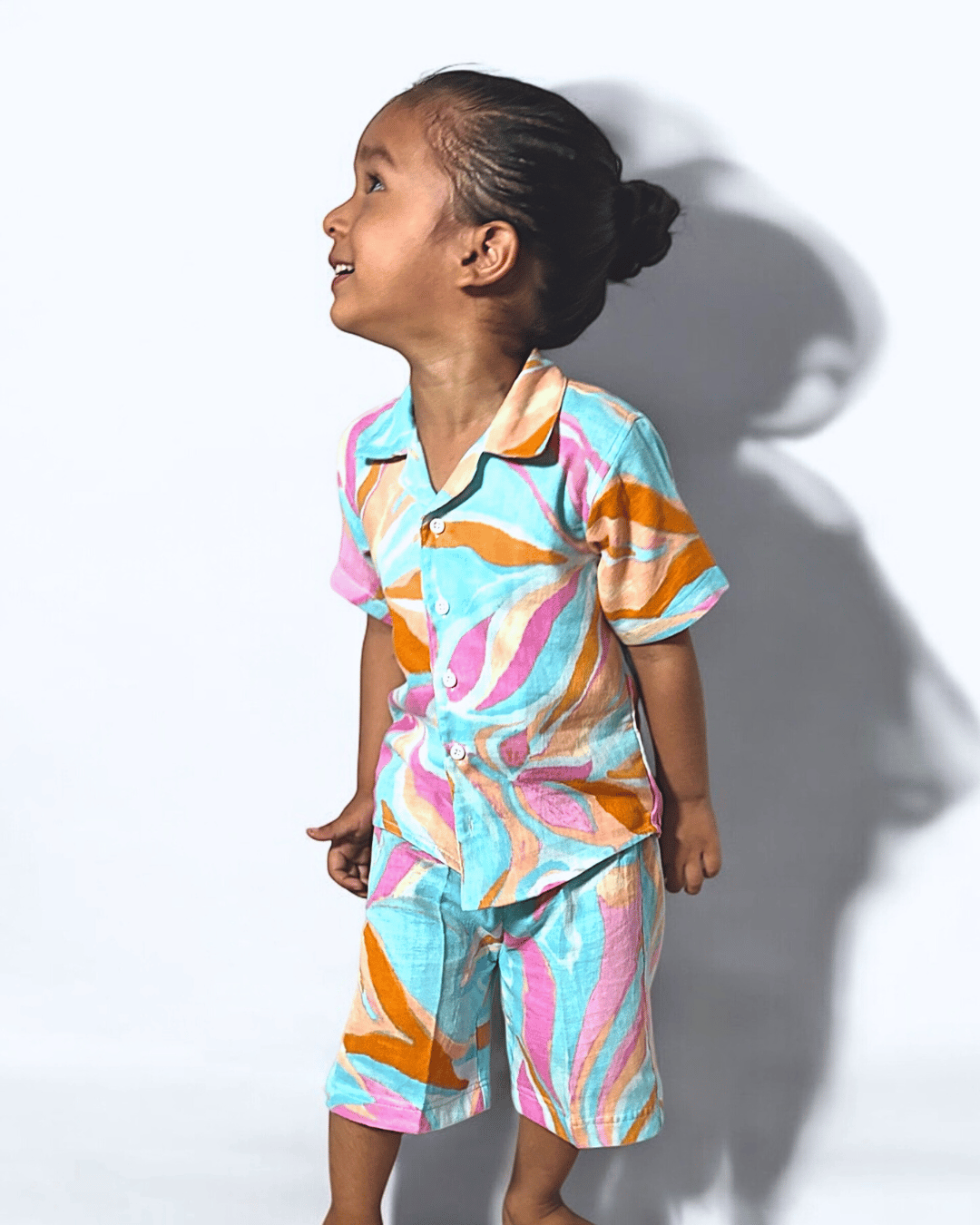 Unisex Resort Collar Muslin Co-ord Set Combo (Combo of 2 Sets)