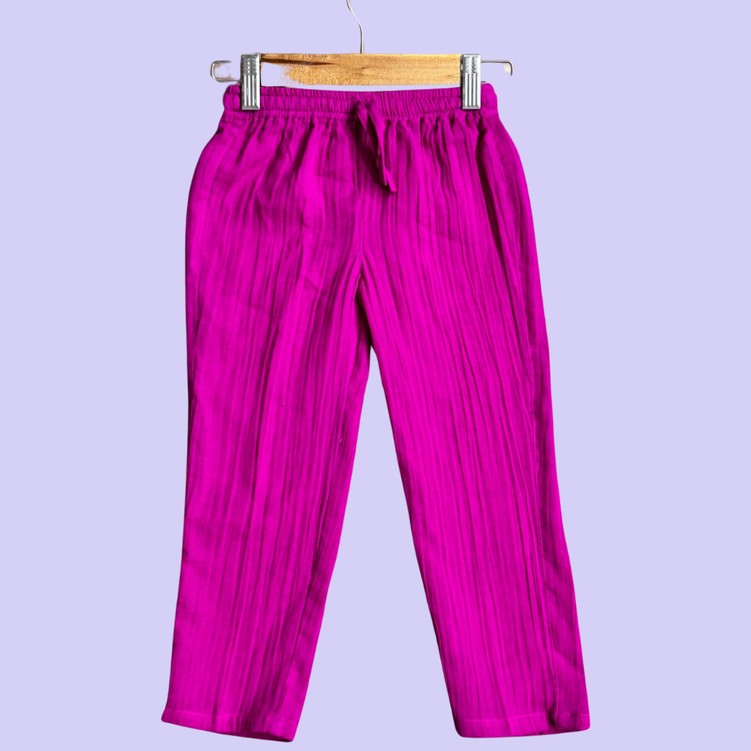 Muslin Polo Tee with Full Length Bottoms - 2 Sets