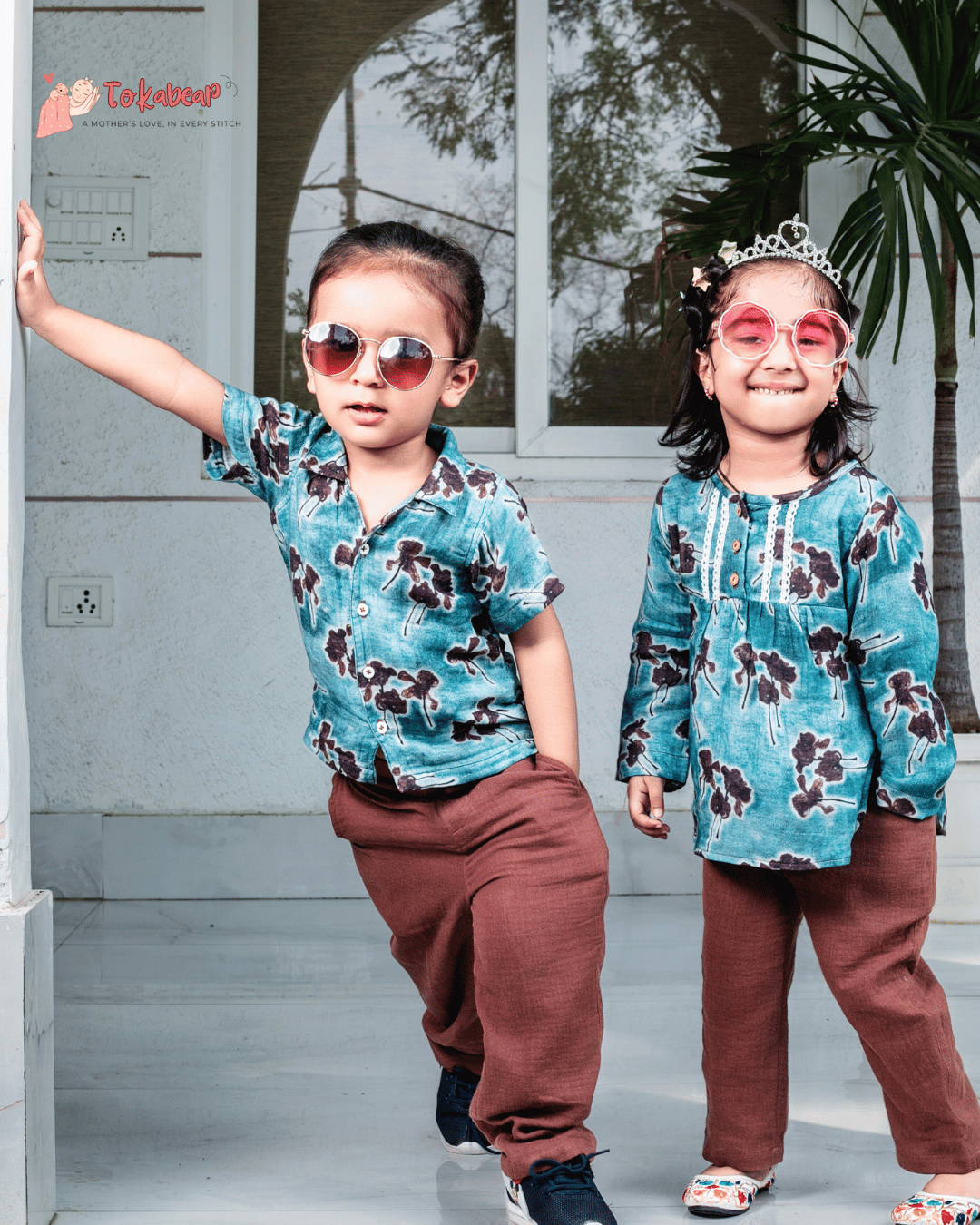 Organic Cotton Muslin Half-Sleeve Shirt for Boys – Resort Collar