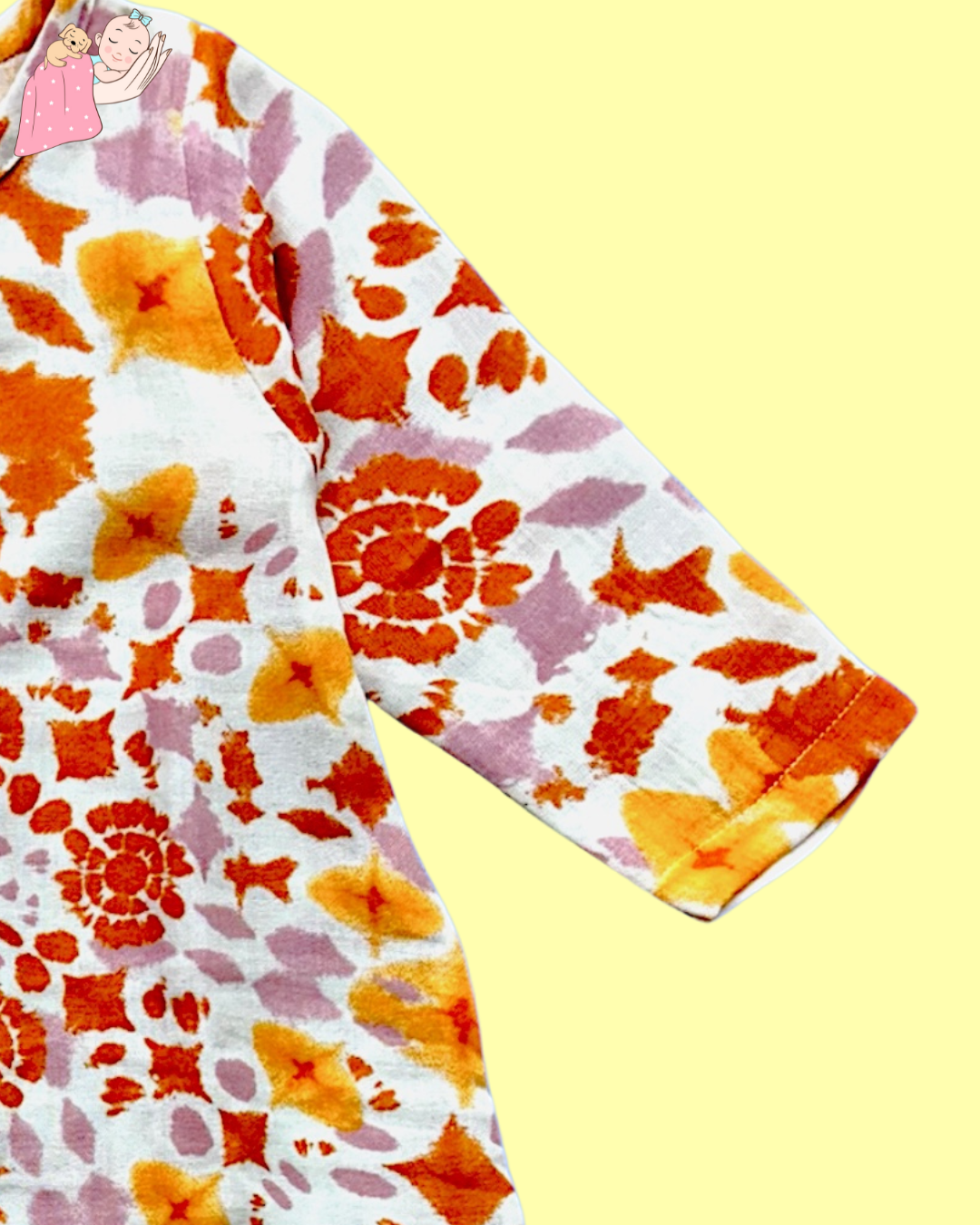Organic Cotton Muslin Snap Up Rompers - Combo of 2 (Tie Die + Purple)