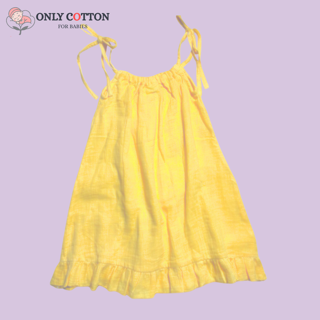 Organic Cotton Muslin Camisole Dress/ Girls Jhabla Set - Indian Colours Set of Four