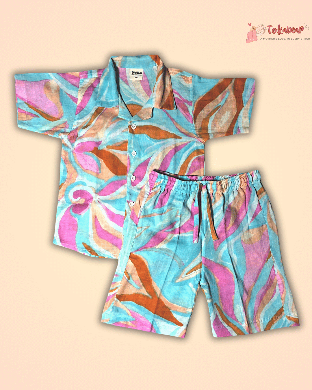 Unisex Resort Collar Muslin Co-ord Set Combo (Combo of 2 Sets)