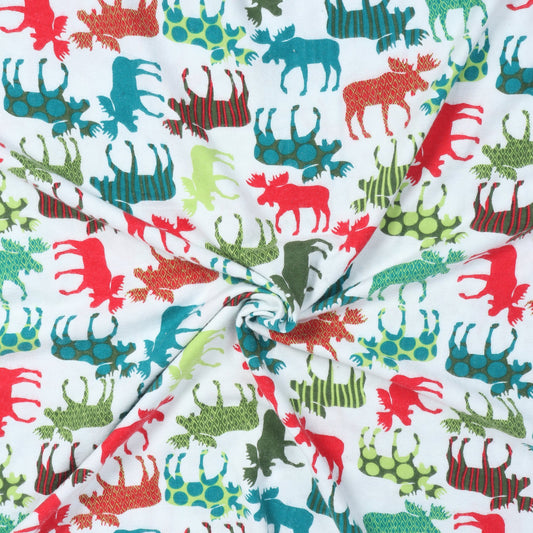 Surgical Grade Cotton Quilted Toddler Duvet with Flannel Cover (Set of Two) - Multicolour Reindeer