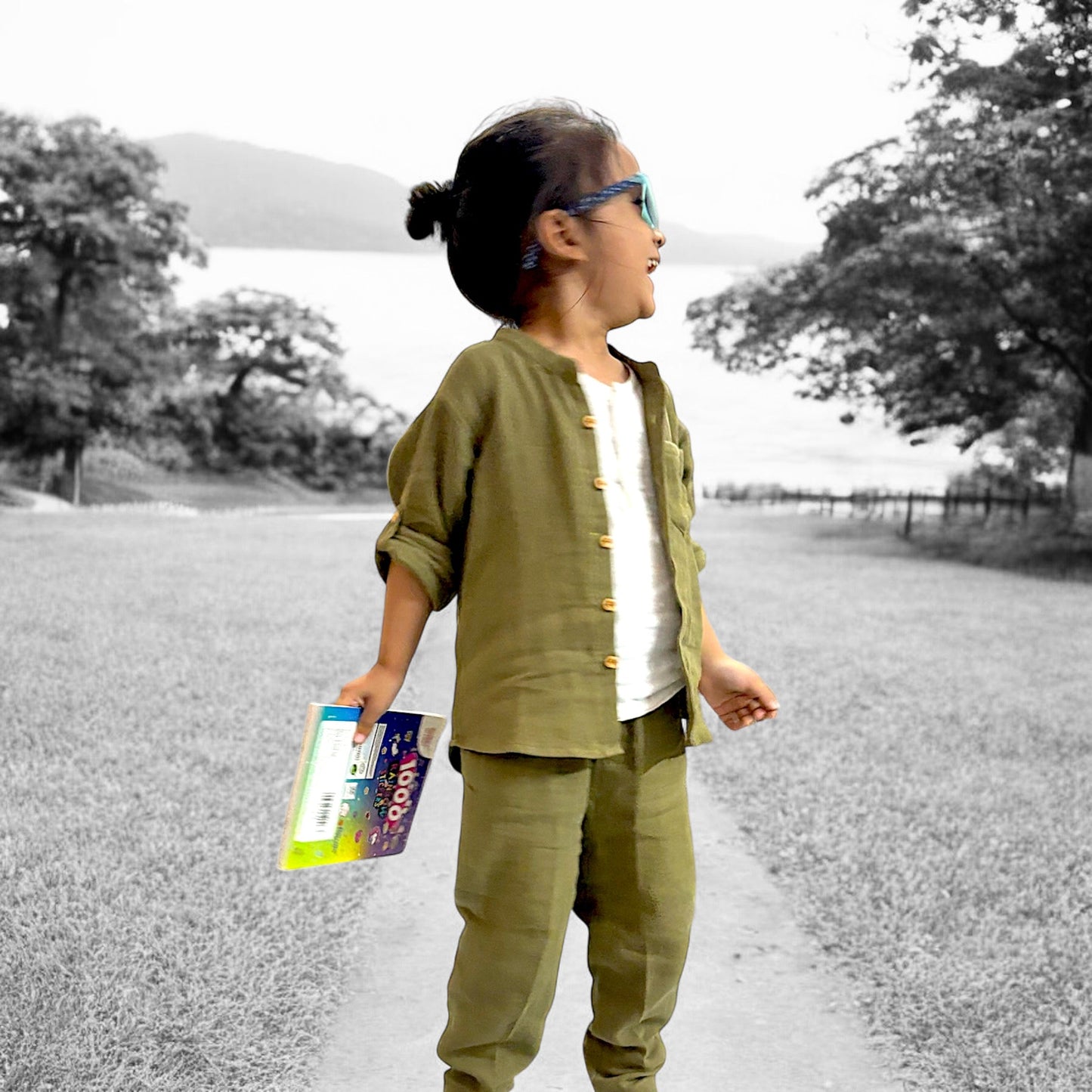 Organic Cotton Muslin Bottom Wear for Kids – Adjustable Waist
