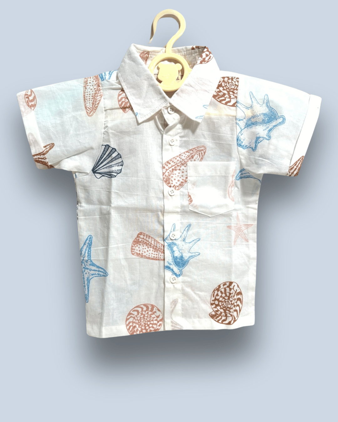 Organic Cotton Muslin Half-Sleeve Shirt for Boys – Resort Collar