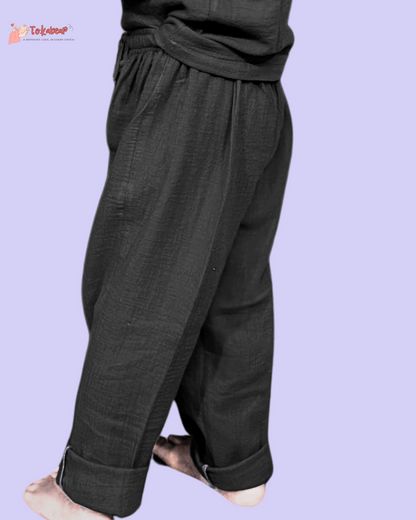 Muslin Full Length Bottoms (Pajama) - Set of 4