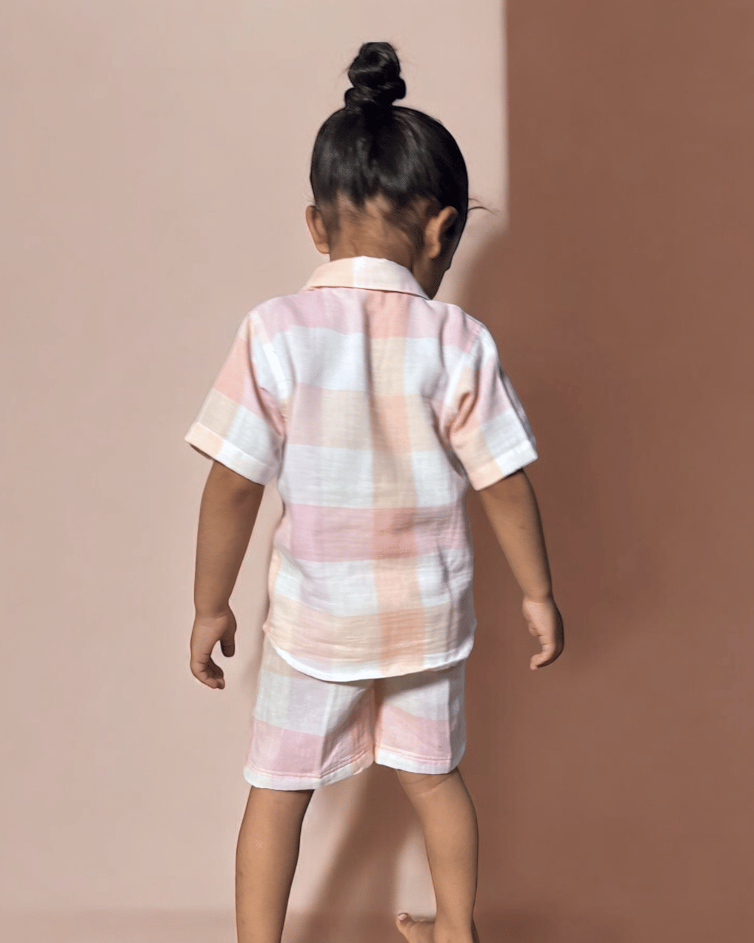 Short Sleeve Resort Collar Shirt with Shorts - Unisex Muslin Co-ord Set