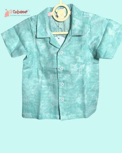 Organic Cotton Muslin Half-Sleeve Shirt for Boys – Resort Collar