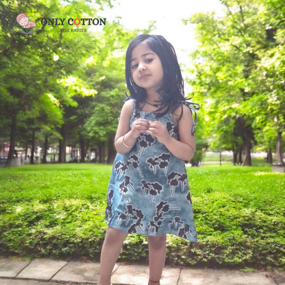 Organic Cotton Muslin Camisole Dress/ Girls Jhabla Set - English Colours Set of Three
