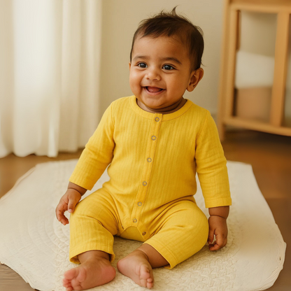 Organic Cotton Muslin Snap Up Rompers - Combo of 2 (Fruits)