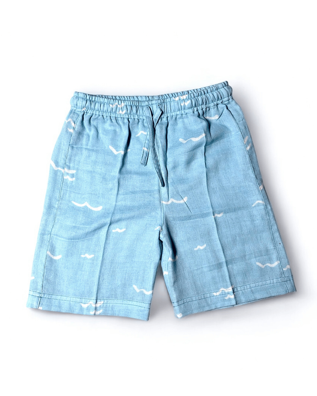 Short Sleeve Resort Collar Shirt with Shorts - Unisex Muslin Co-ord Set