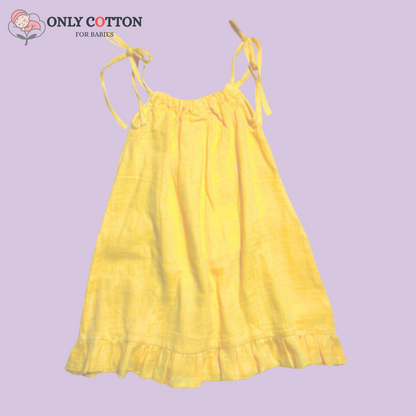 Organic Cotton Muslin Camisole Dress/ Girls Jhabla Set - Indian Colours Set of Four
