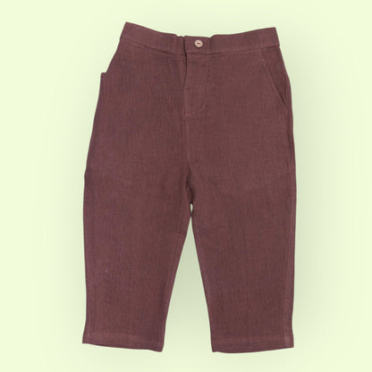 Organic Cotton Trouser/Pant for Kids – Unisex, Relaxed Fit with Adjustable Waist