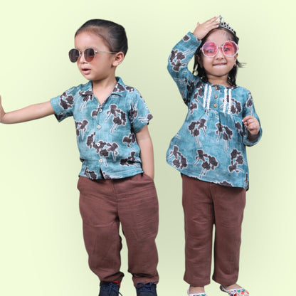 Organic Cotton Trouser/Pant for Kids – Unisex, Relaxed Fit with Adjustable Waist