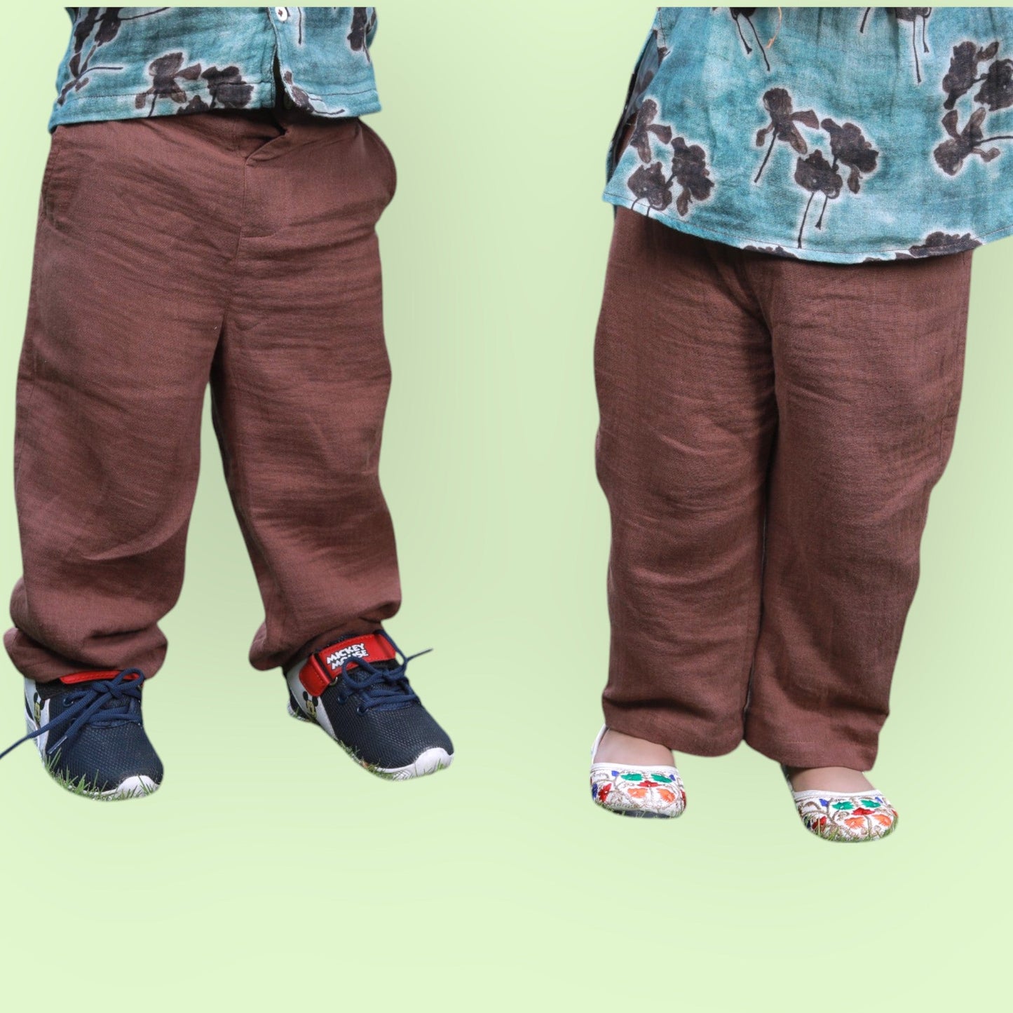 Organic Cotton Trouser/Pant for Kids – Unisex, Relaxed Fit with Adjustable Waist