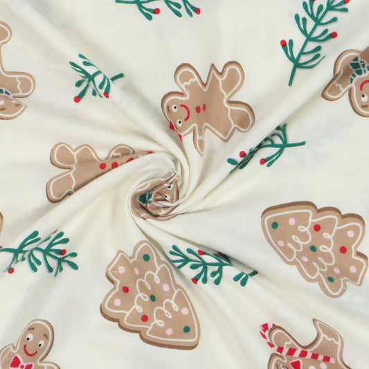 Surgical Grade Cotton Quilted Toddler Duvet with Flannel Cover (Set of Two) - Gingerbread Man