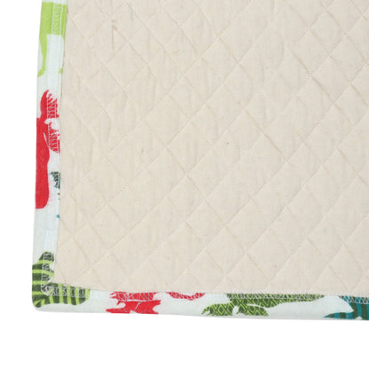 Surgical Grade Cotton Quilted Toddler Duvet with Flannel Cover (Set of Two) - Multicolour Reindeer