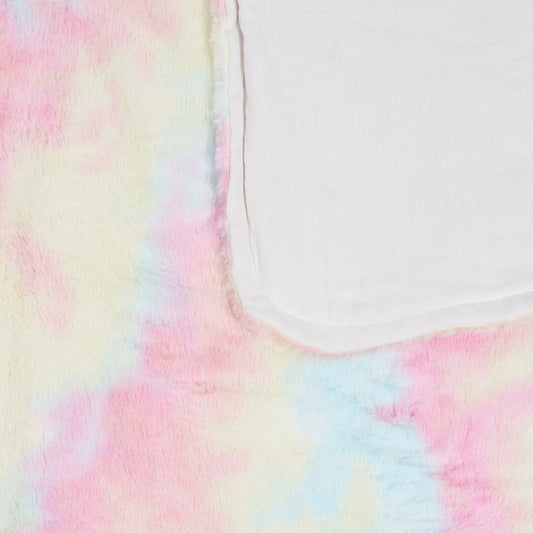Luxurious Fur with Muslin Lining Toddler Blanket for Toddlers – Unicorn Bliss