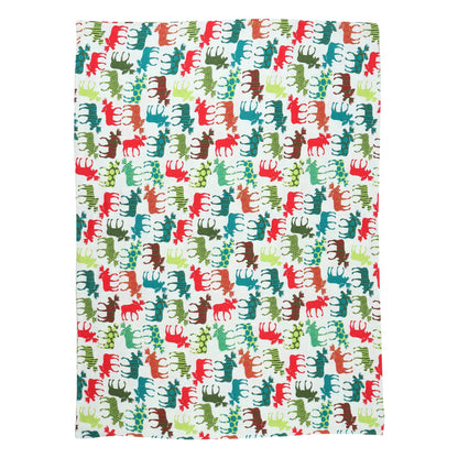 Surgical Grade Cotton Quilted Toddler Duvet with Flannel Cover (Set of Two) - Multicolour Reindeer