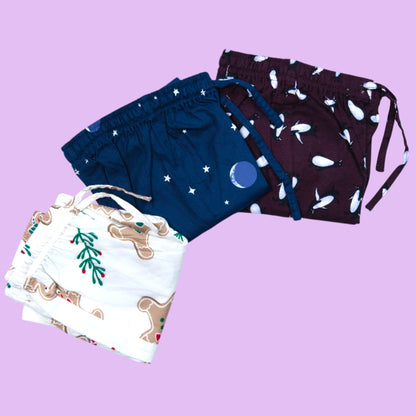 Cotton Flannel Pajama Set for Kids – Unisex (Set of 3)