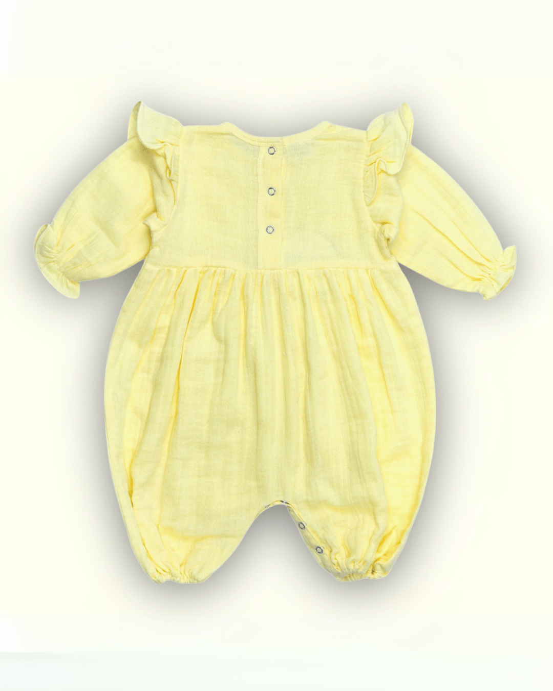 Organic Cotton Full Sleeve Ruffled Rompers for Girls