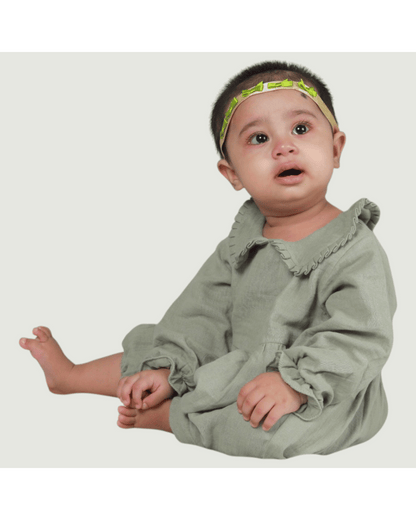 Organic Cotton Full Sleeve Ruffled Rompers for Girls