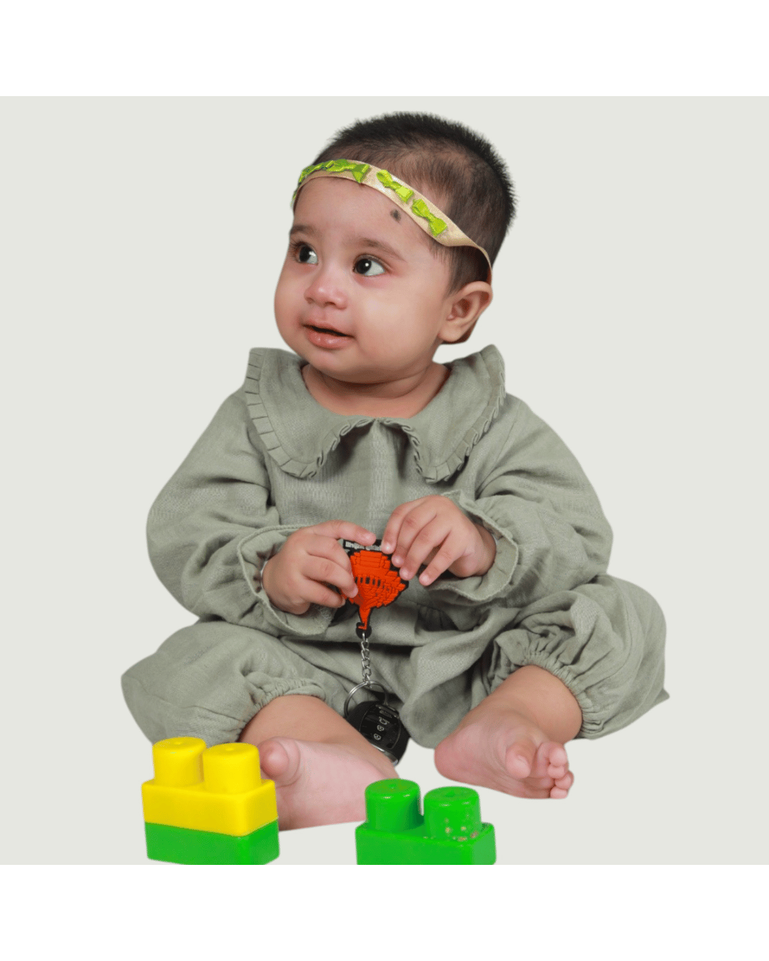 Organic Cotton Full Sleeve Ruffled Rompers for Girls