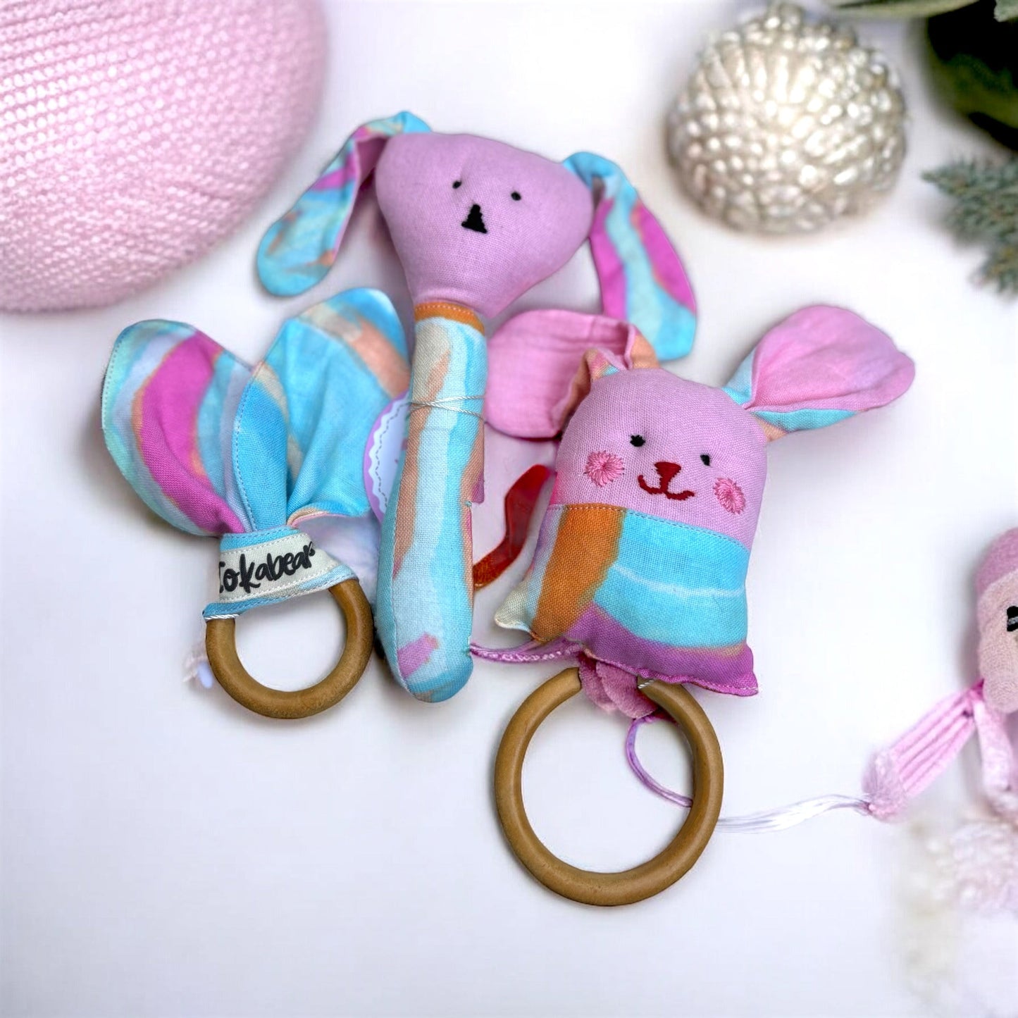 Rattle & Teether Set for Babies – Bunny Design