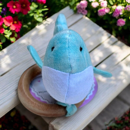 Cotton Shark Teether & Rattle Set for Babies – Shark Design