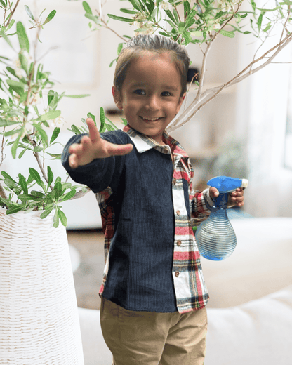 Cotton Flannel & Corduroy Shirt for Kids – Front Placket with Patched Pocket