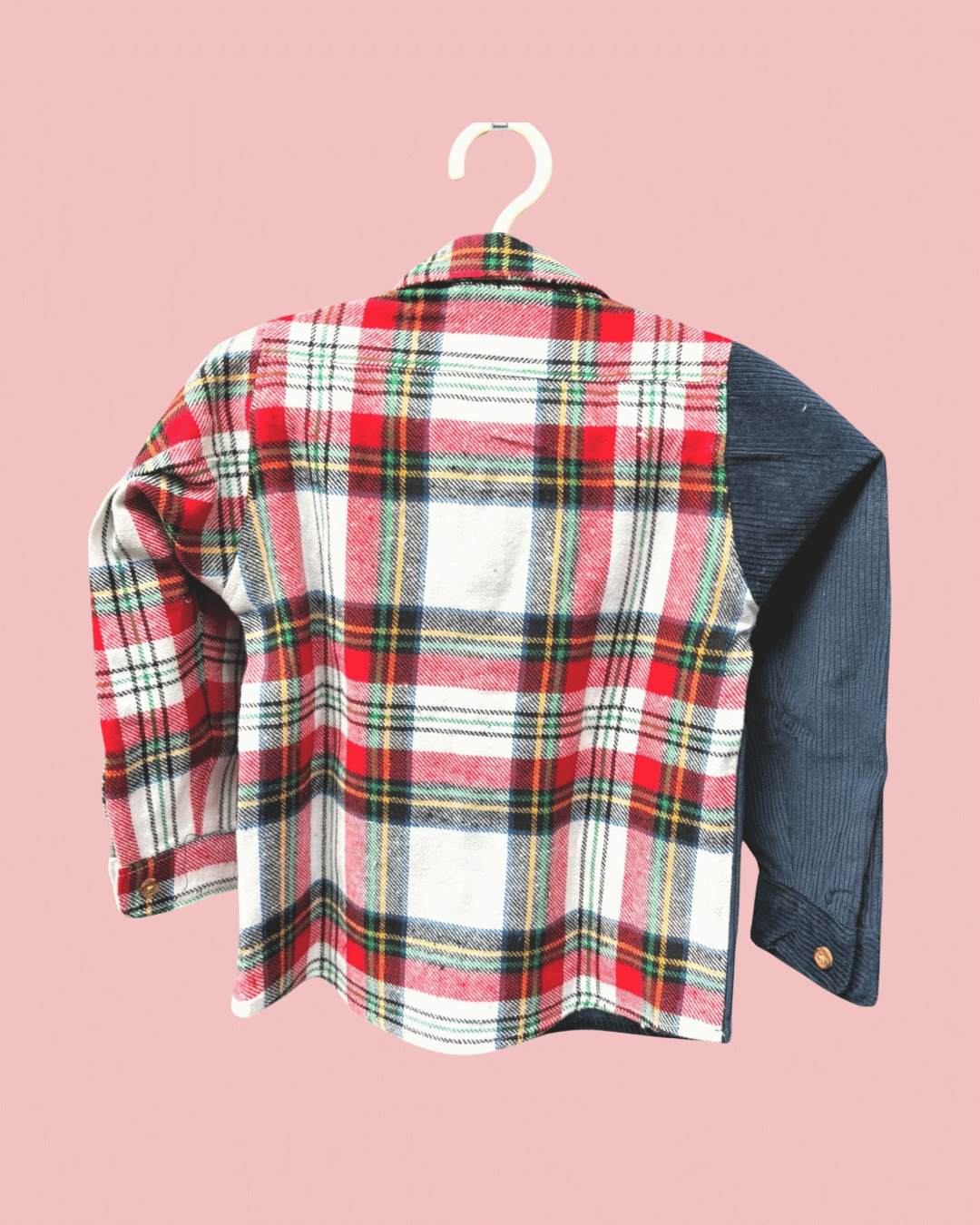 Cotton Flannel & Corduroy Shirt for Kids – Front Placket with Patched Pocket