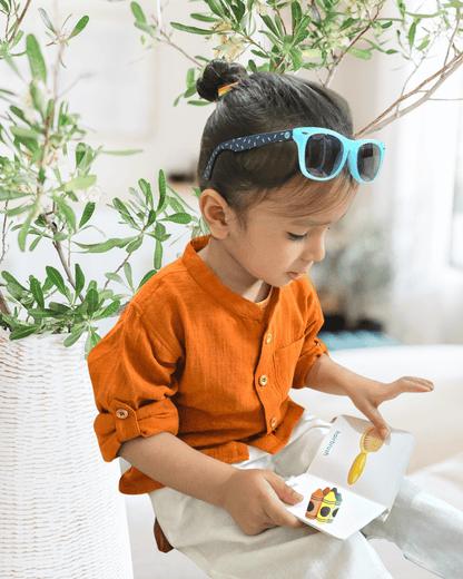 Muslin Shirt Mandarin Collar Orange 1