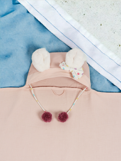 Peachy Paws Bath Wrap for Toddlers