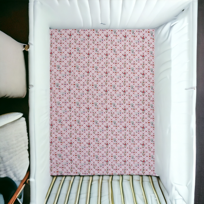 Cotton Bedsheet Set for Baby Crib & Bassinet – with Pillow Filler, Cover, and Safe Keep Pouch (4 Pcs)