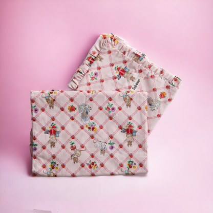 Cotton Bedsheet Set for Baby Crib & Bassinet – with Pillow Filler, Cover, and Safe Keep Pouch (4 Pcs)