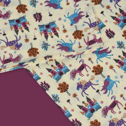 Cotton Bedsheet Set for Baby Crib & Bassinet – with Pillow Filler, Cover, and Safe Keep Pouch (4 Pcs)