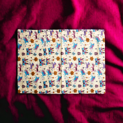 Cotton Bedsheet Set for Baby Crib & Bassinet – with Pillow Filler, Cover, and Safe Keep Pouch (4 Pcs)