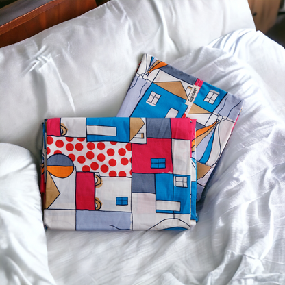 Cotton Bedsheet Set for Baby Crib & Bassinet – with Pillow Filler, Cover, and Safe Keep Pouch (4 Pcs)