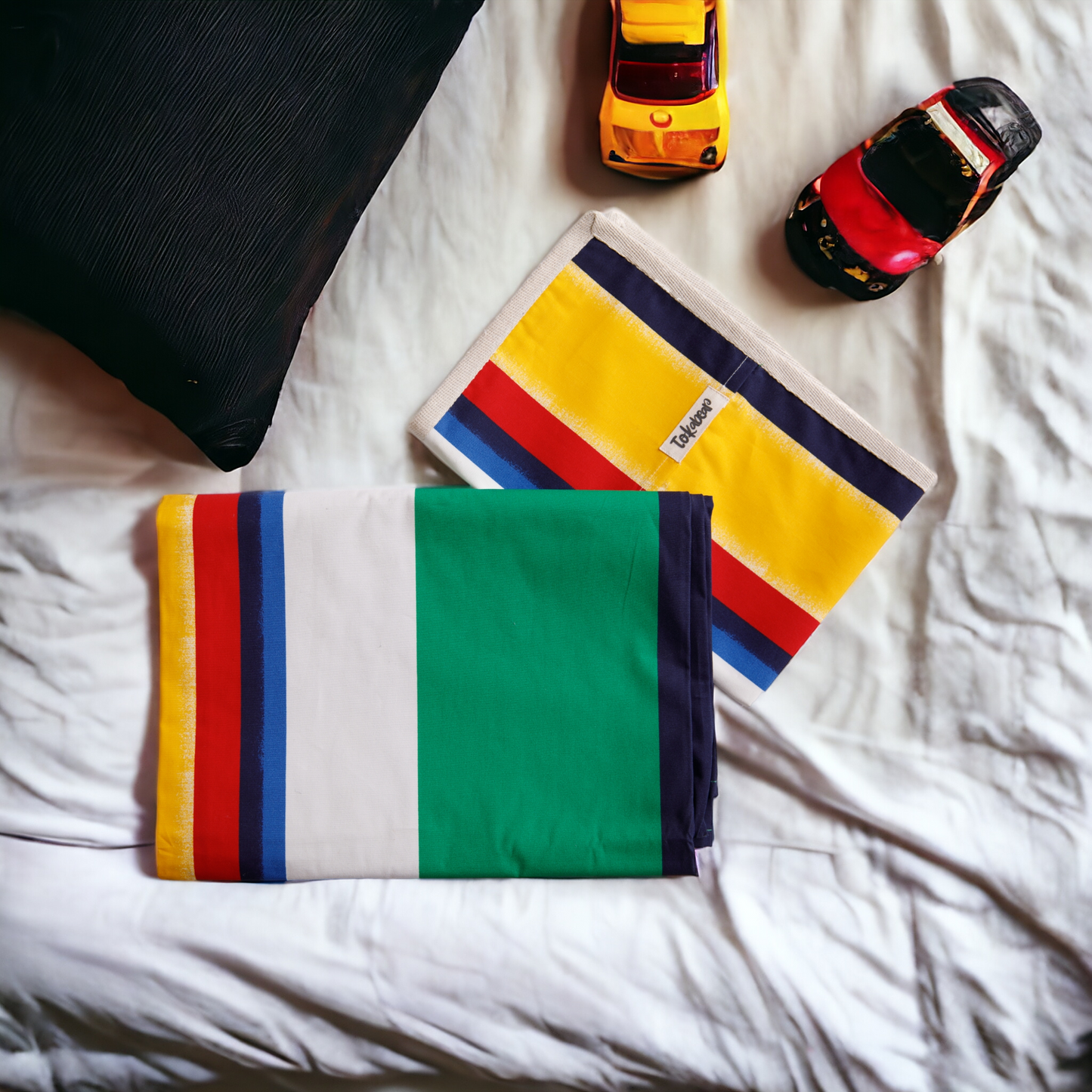 Cotton Bedsheet Set for Baby Crib & Bassinet – with Pillow Filler, Cover, and Safe Keep Pouch (4 Pcs)