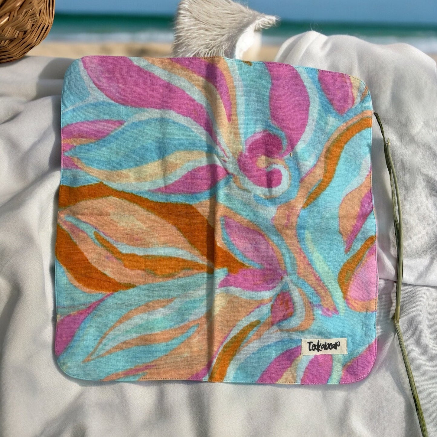 Organic Cotton Muslin Double Layered Extra Large Washcloth - Assorted Set of 3