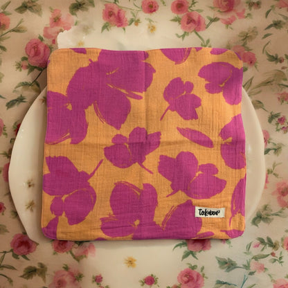 Organic Cotton Muslin Double Layered Extra Large Washcloth - Assorted Set of 3