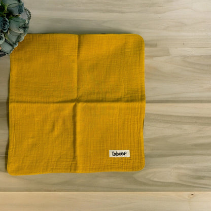 Organic Cotton Muslin Double Layered Extra Large Washcloth - Assorted Set of 3