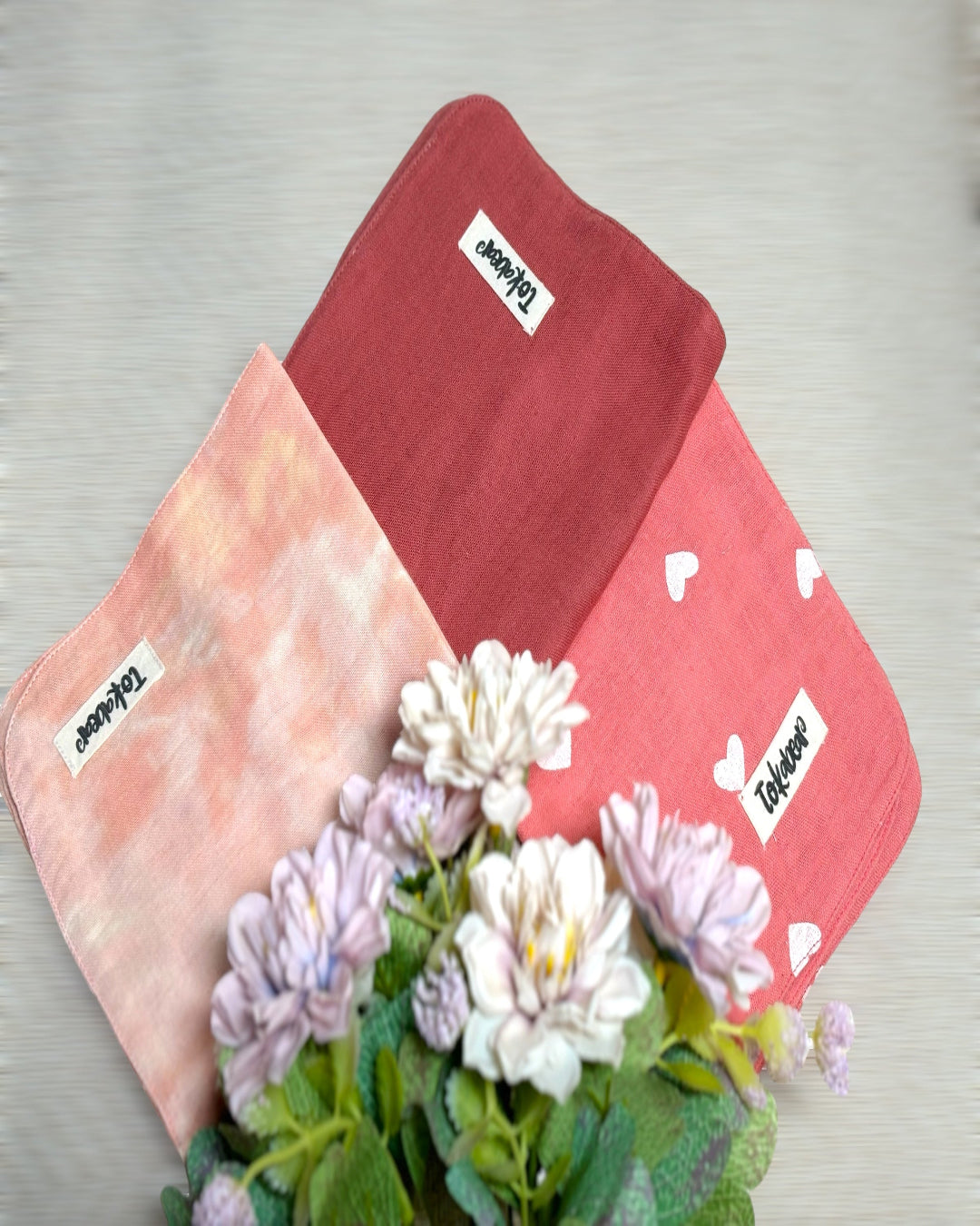 Organic Cotton Muslin Double Layered Extra Large Washcloth - Assorted Set of 3